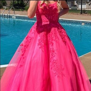 Hot Pink Prom Dress